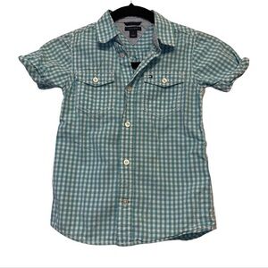 Tommy Hilfiger Light Blue & White Checkered Button Down Shirt